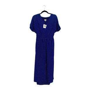Anne Klein Polka Dot Vneck Wrap Dress! Size 16 NWT